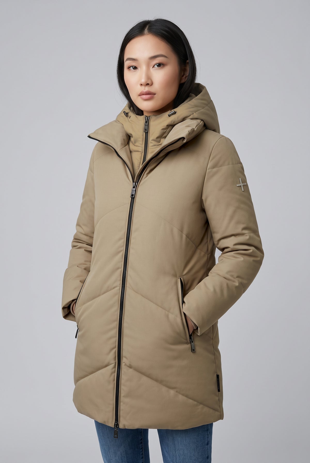 More Giubbino Donna Scarlett Cordura Nylon Beige