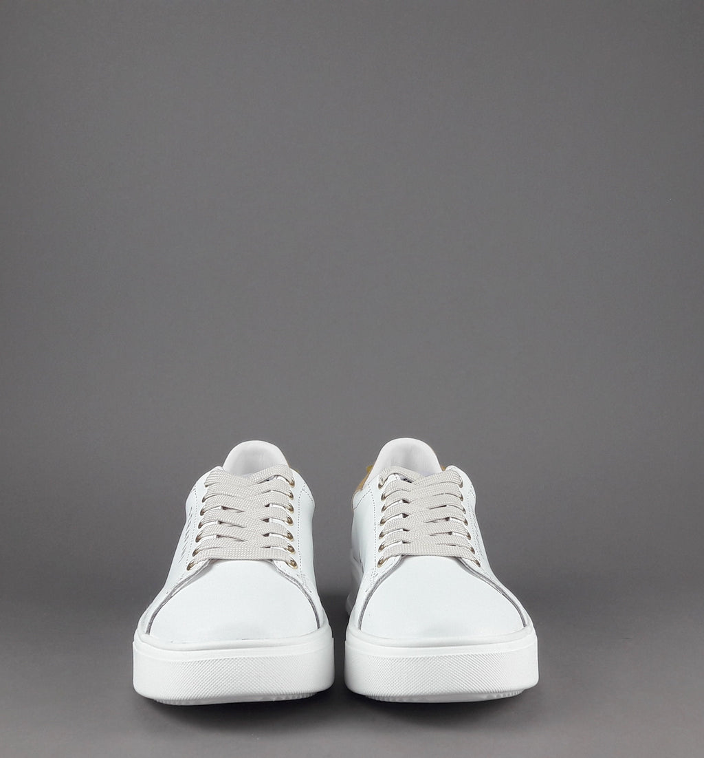 Serafini Sneakers Connors Donna Pelle Bianco Spoiler Cuoio