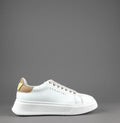 Serafini Sneakers Connors Donna Pelle Bianco Spoiler Cuoio