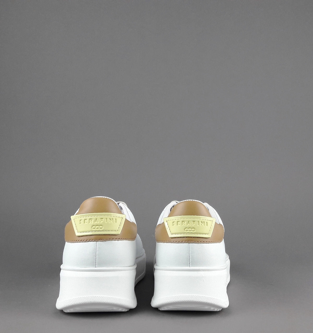 Serafini Sneakers Connors Donna Pelle Bianco Spoiler Cuoio