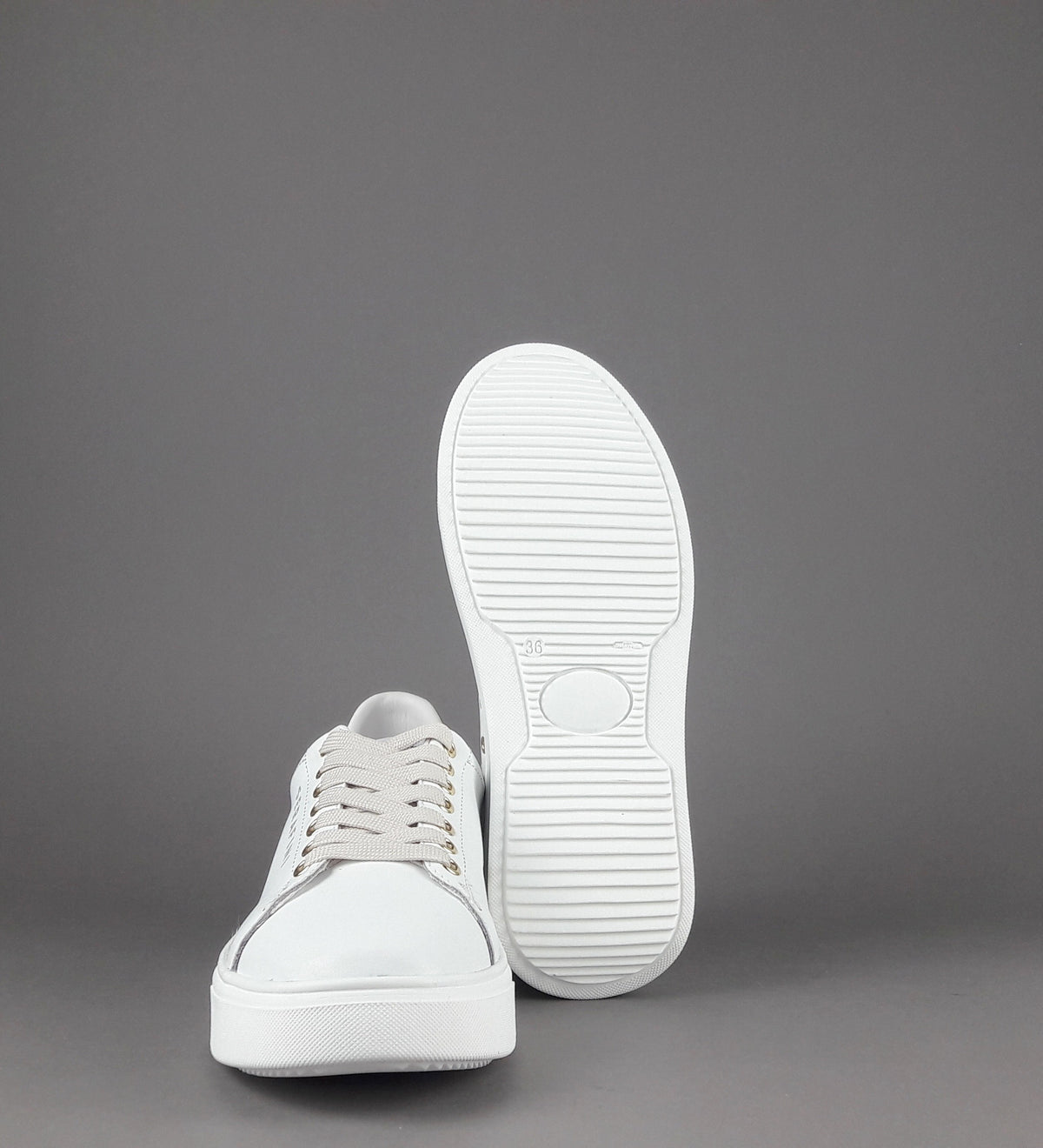 Serafini Sneakers Connors Donna Pelle Bianco Spoiler Cuoio