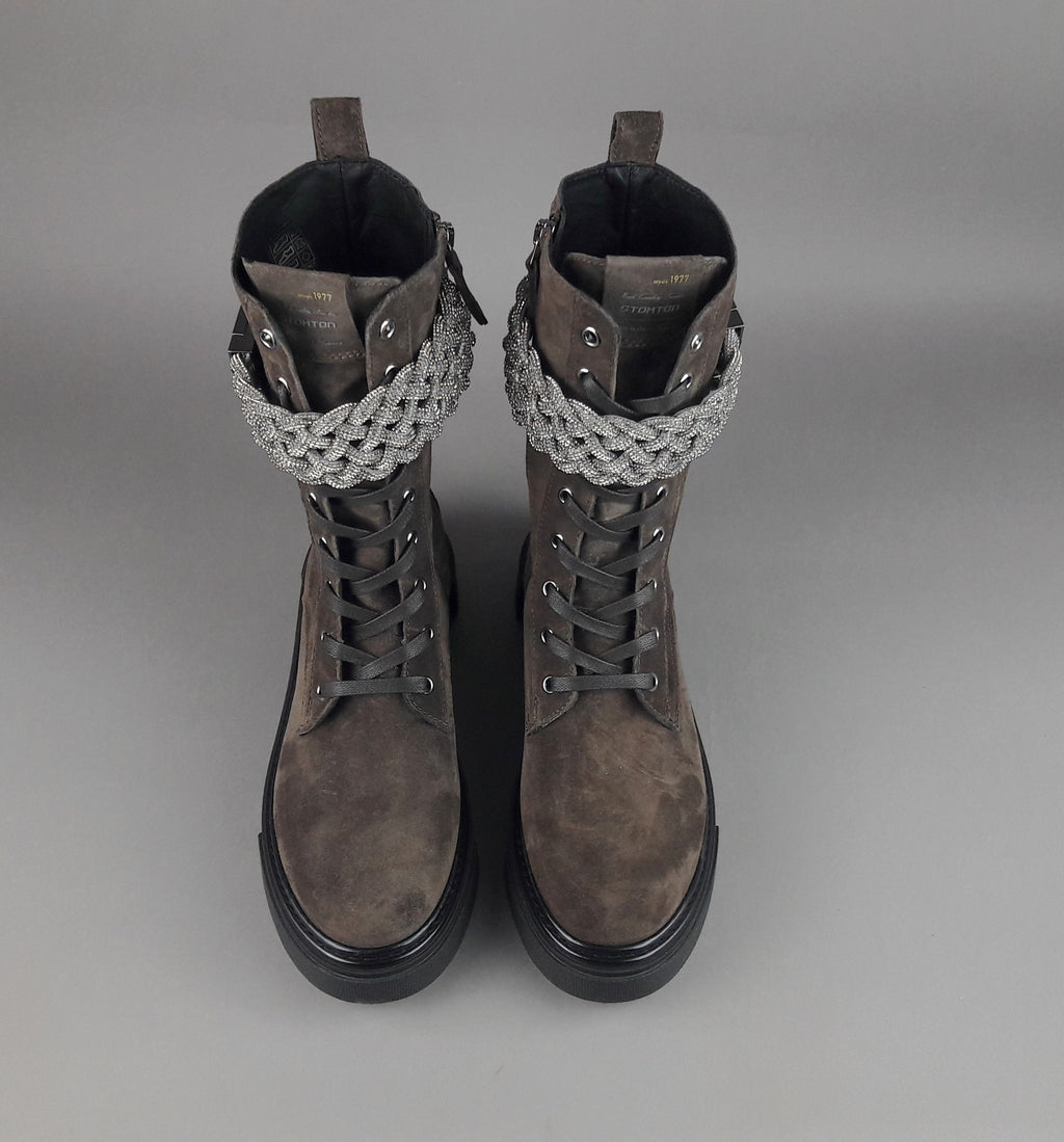 Stokton Anfibio Donna Camoscio Marrone