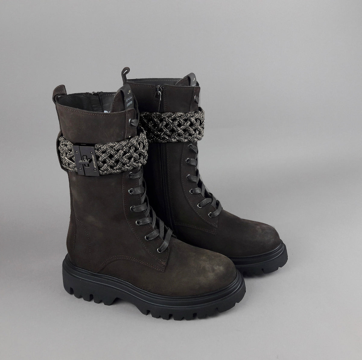 Stokton Anfibio Donna Camoscio Marrone Scuro