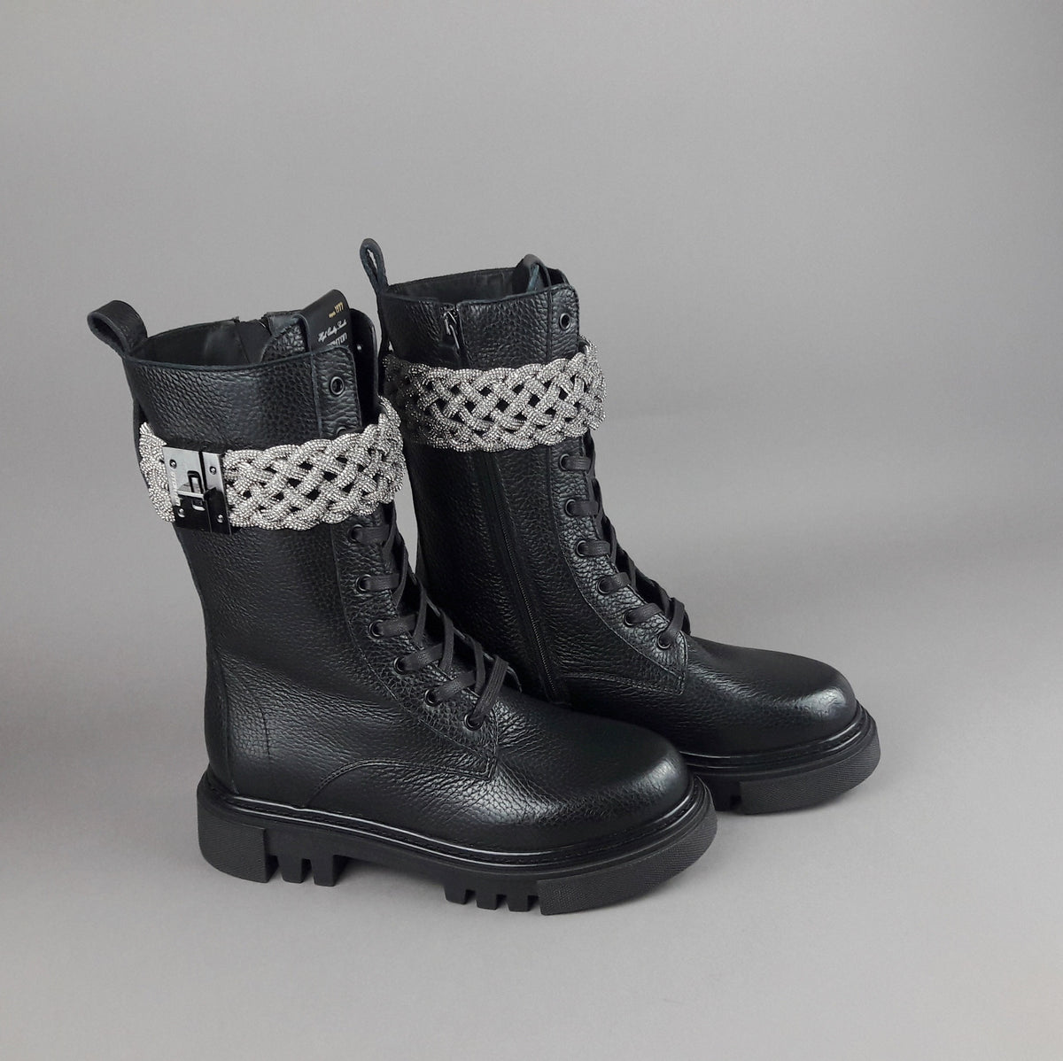 Stokton Anfibio Donna Pelle Bottalata Nero