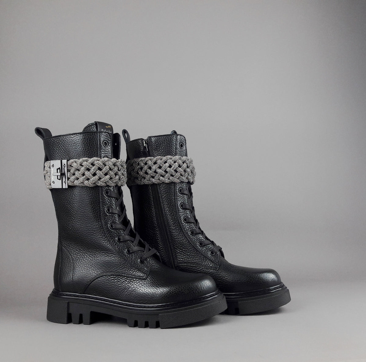 Stokton Anfibio Donna Pelle Bottalata Nero