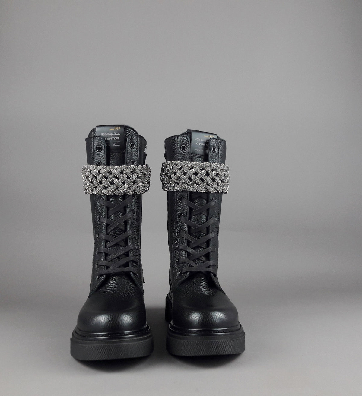 Stokton Anfibio Donna Pelle Bottalata Nero