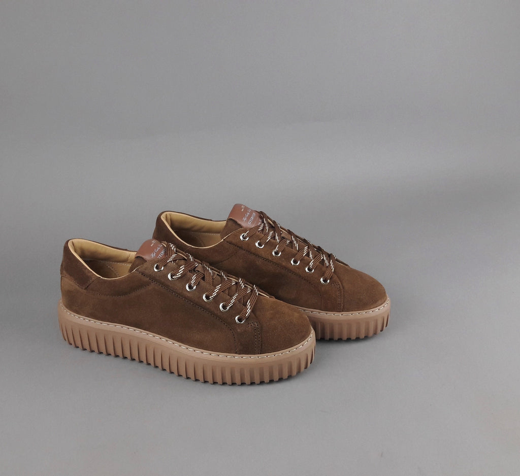 Stokton Sneakers Donna Camoscio Marrone