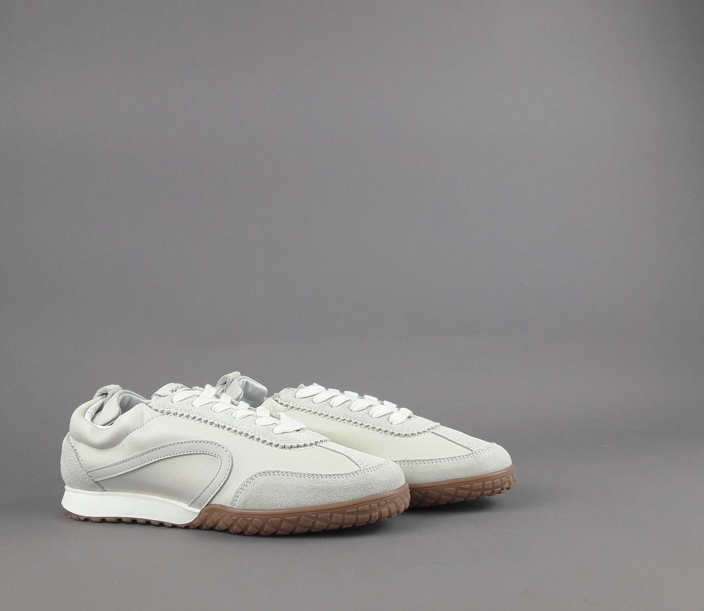 Stokton Sneakers Donna Camoscio Pelle Panna