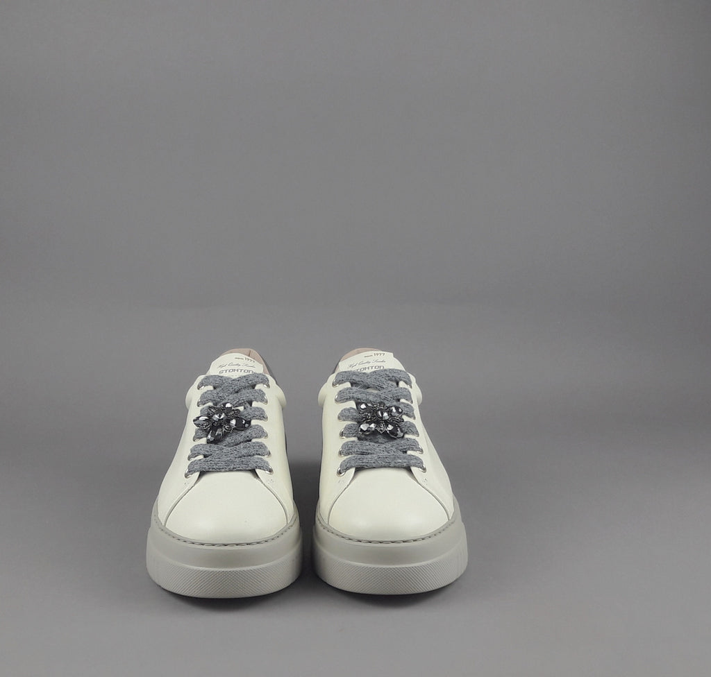 Stokton Sneakers Donna Pelle Avorio