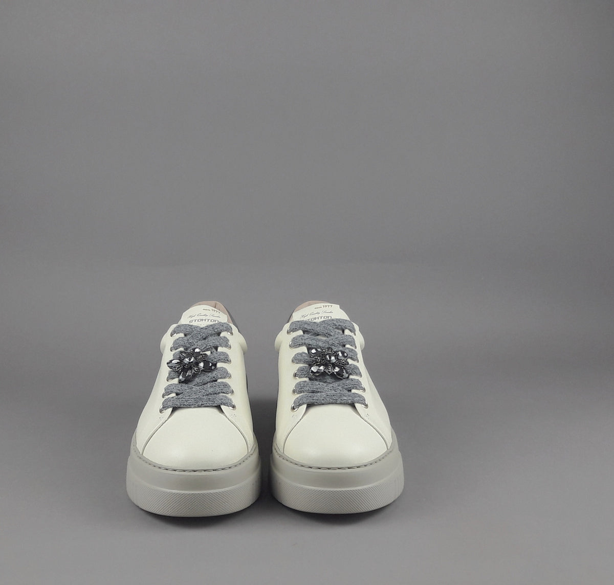 Stokton Sneakers Donna Pelle Avorio