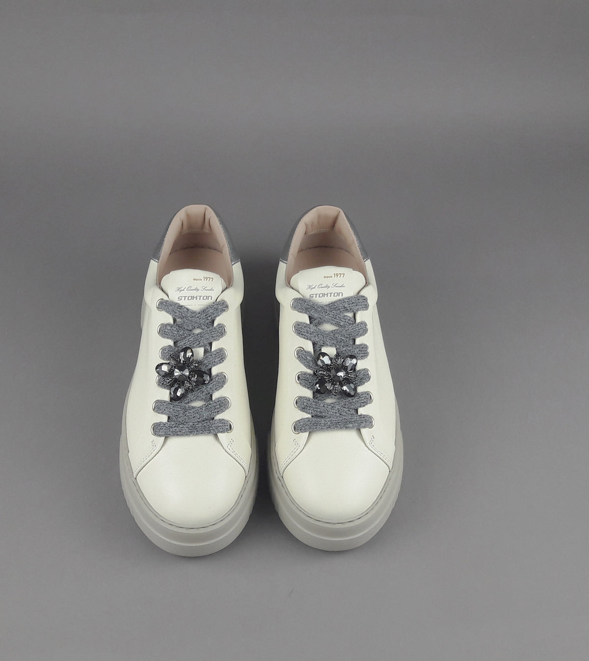 Stokton Sneakers Donna Pelle Avorio