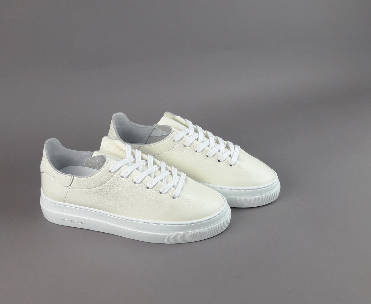 Stokton Sneakers Donna Pelle Martellata Avorio