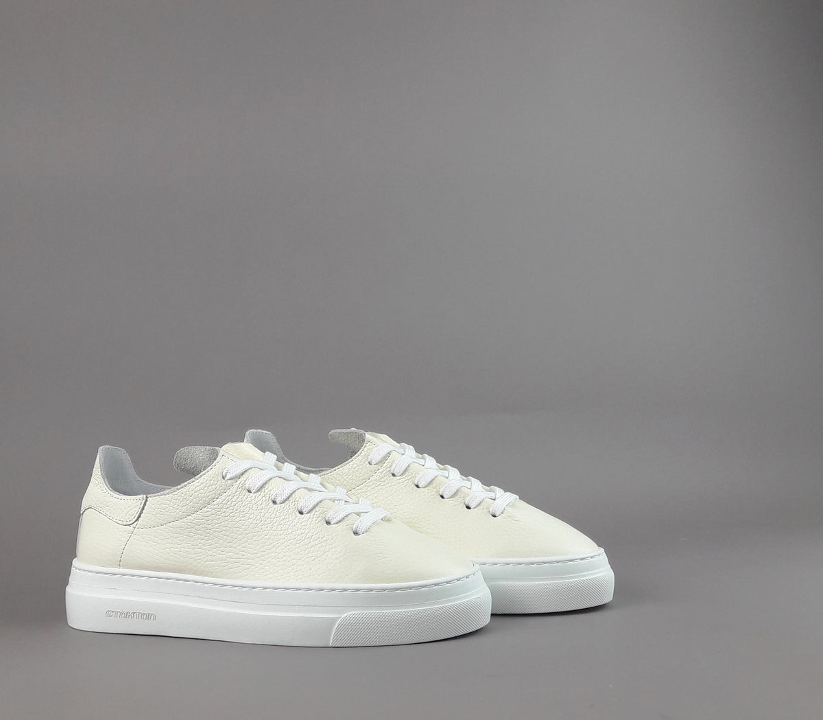 Stokton Sneakers Donna Pelle Martellata Avorio