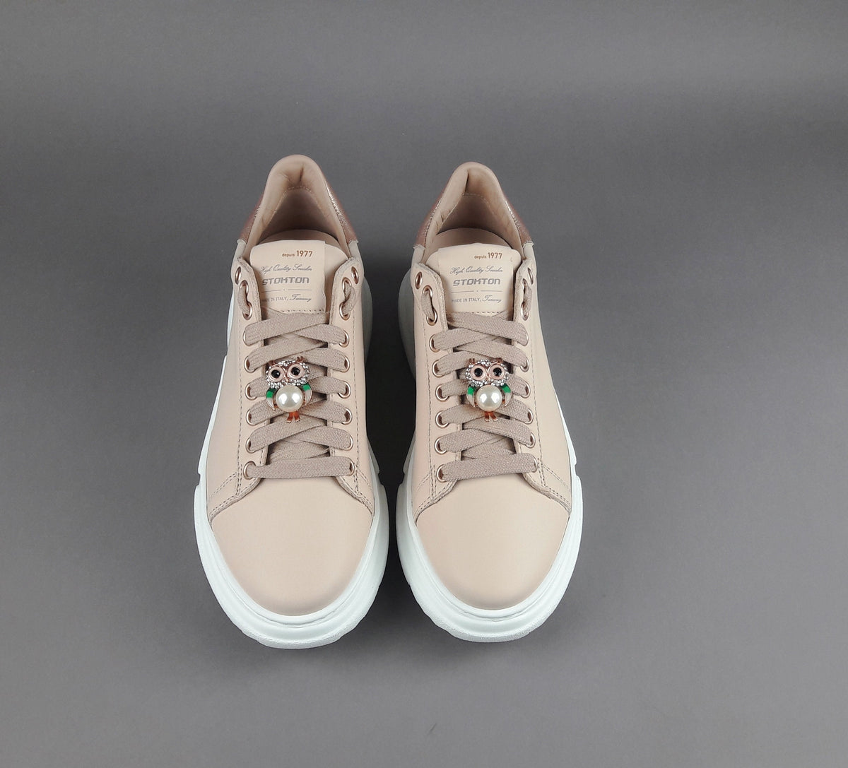 Stokton Sneakers Donna Pelle Nude