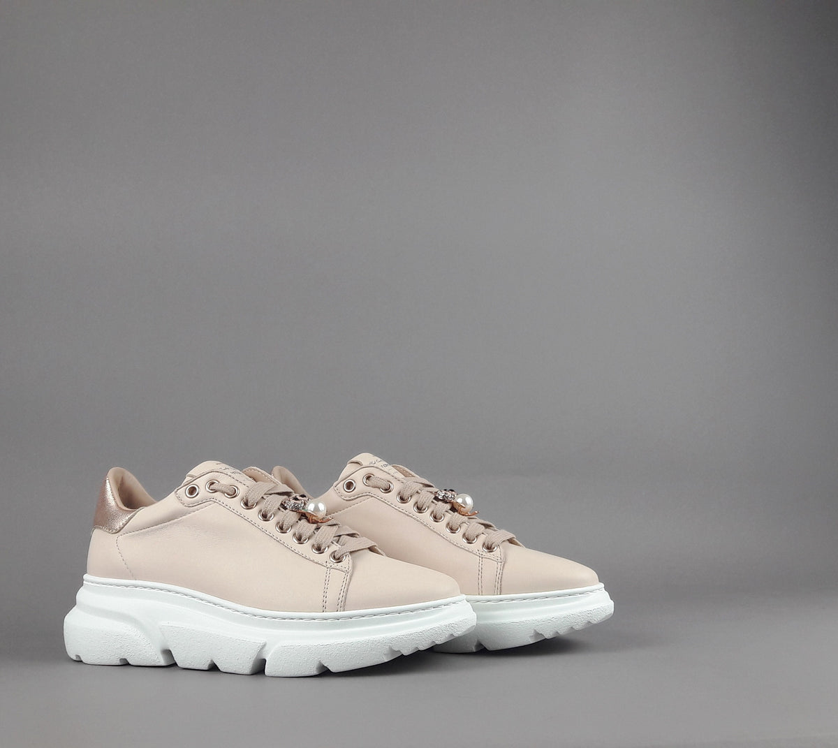 Stokton Sneakers Donna Pelle Nude