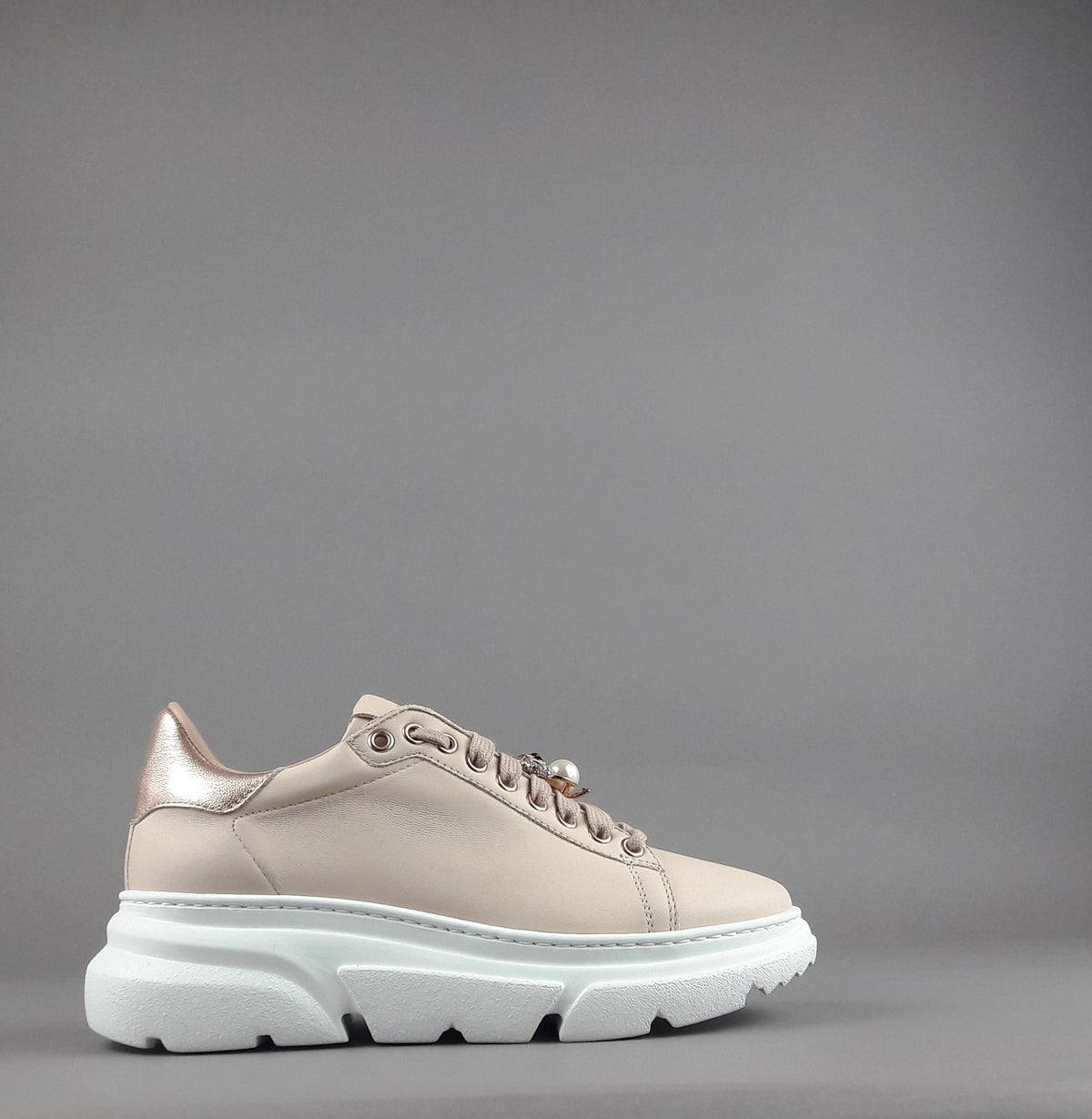 Stokton Sneakers Donna Pelle Nude