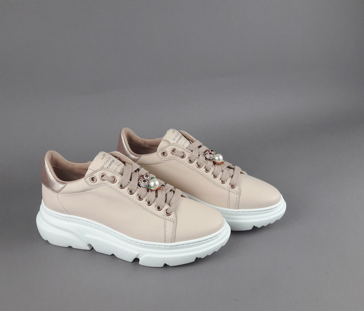 Stokton Sneakers Donna Pelle Nude
