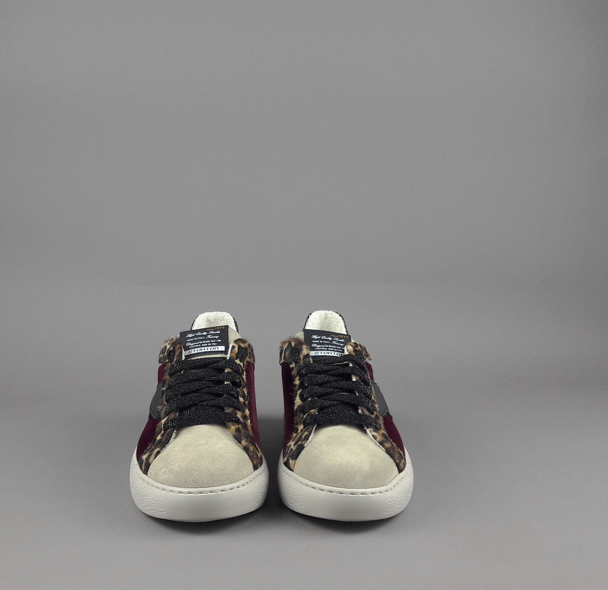 Stokton Sneakers Donna Velluto Bordeaux