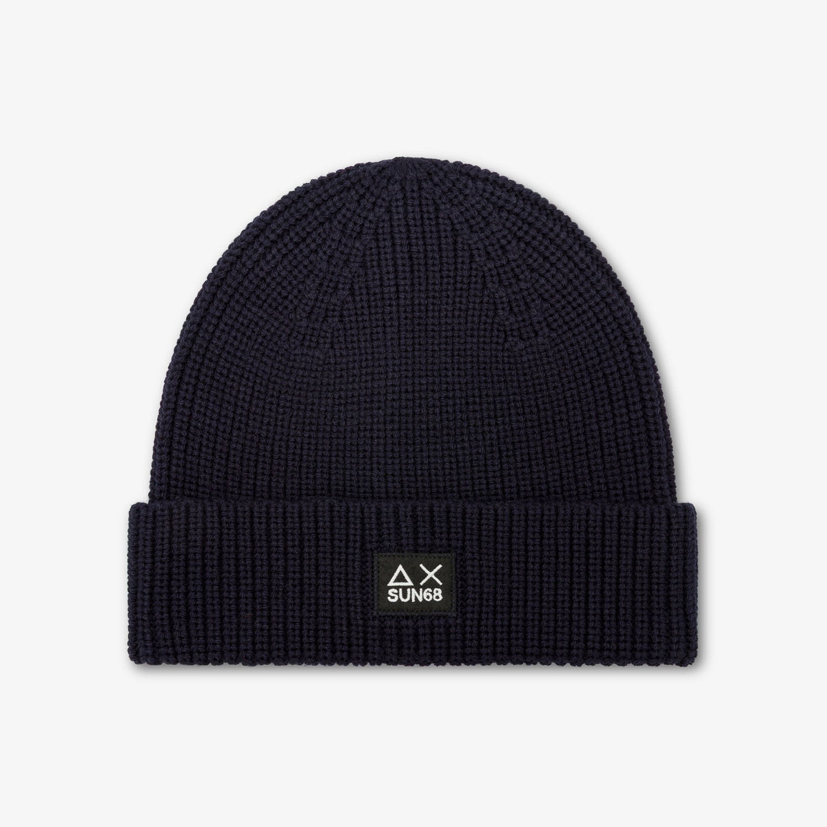 Sun 68 Cappello Unisex Misto Lana Blu Scuro