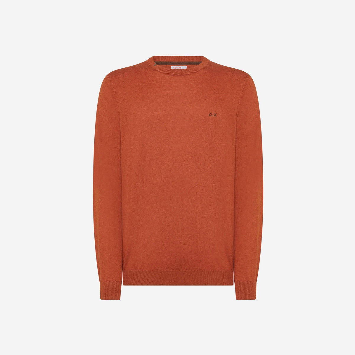 Sun 68 Maglia Uomo Girocollo Misto Lana Mattone