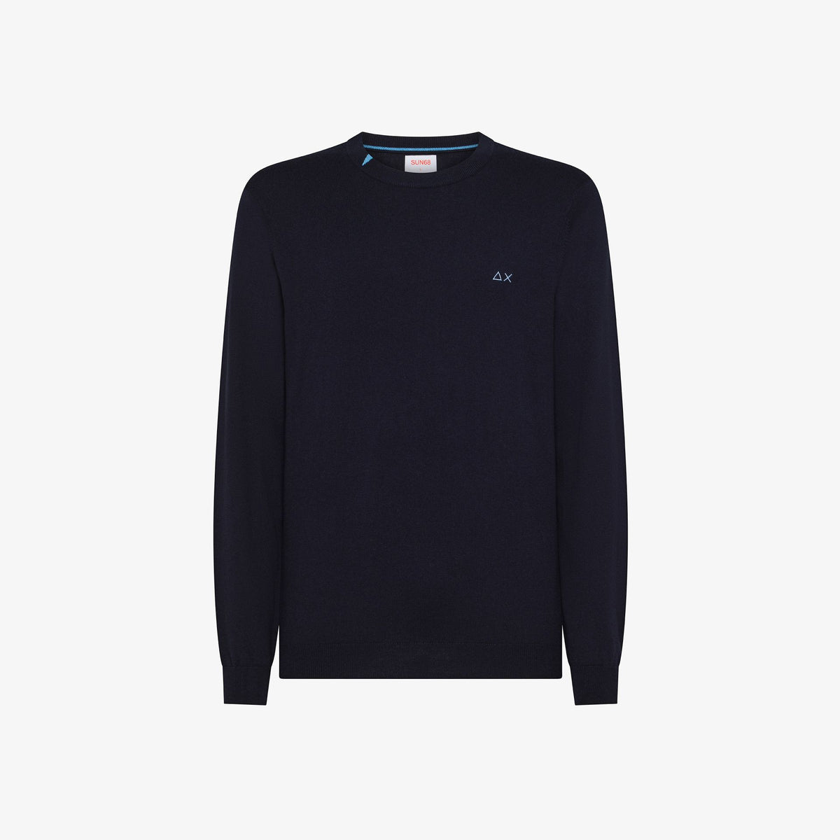 Sun 68 Maglia Uomo Misto Lana Blu Scuro