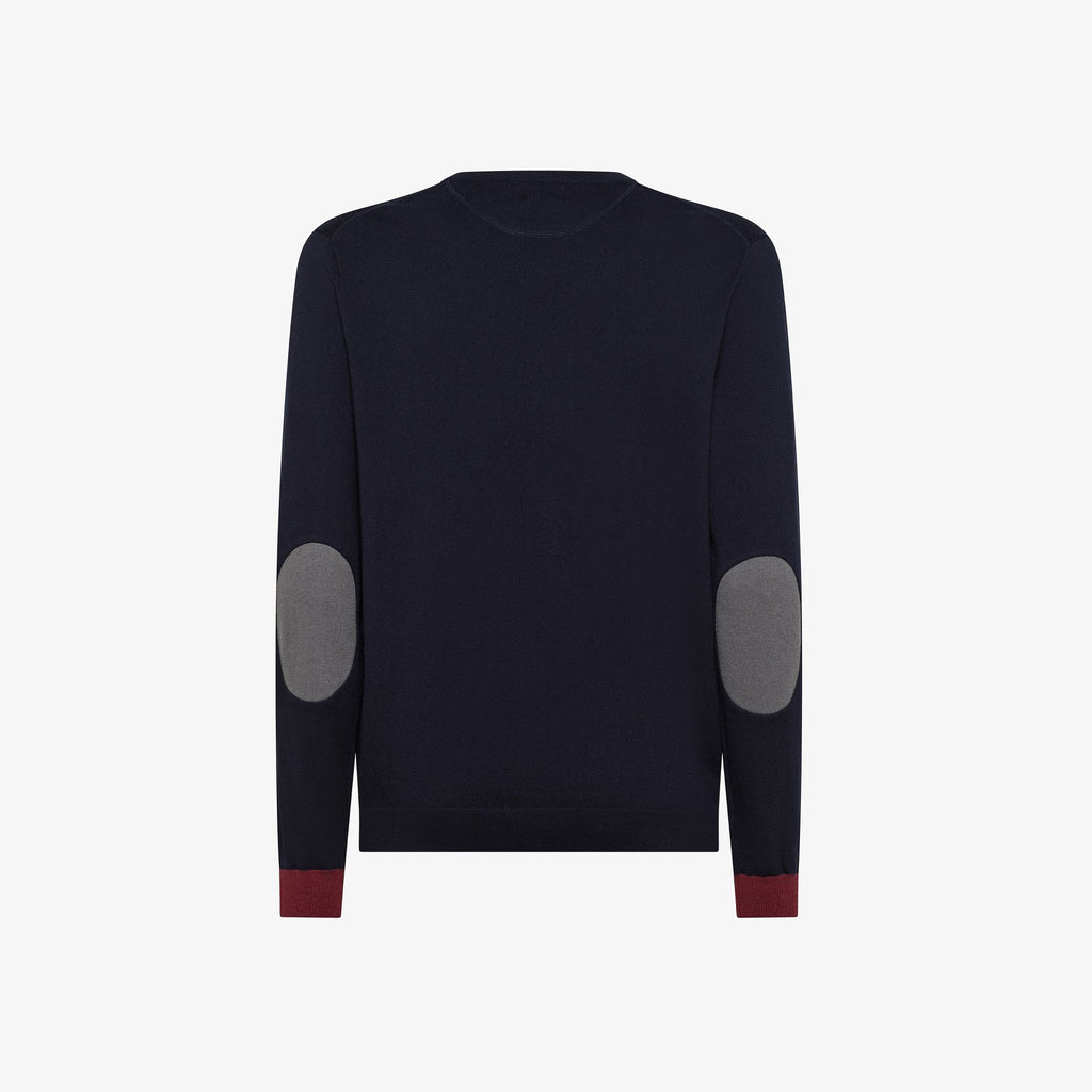 Sun 68 Maglia Uomo Misto Lana Blu Scuro