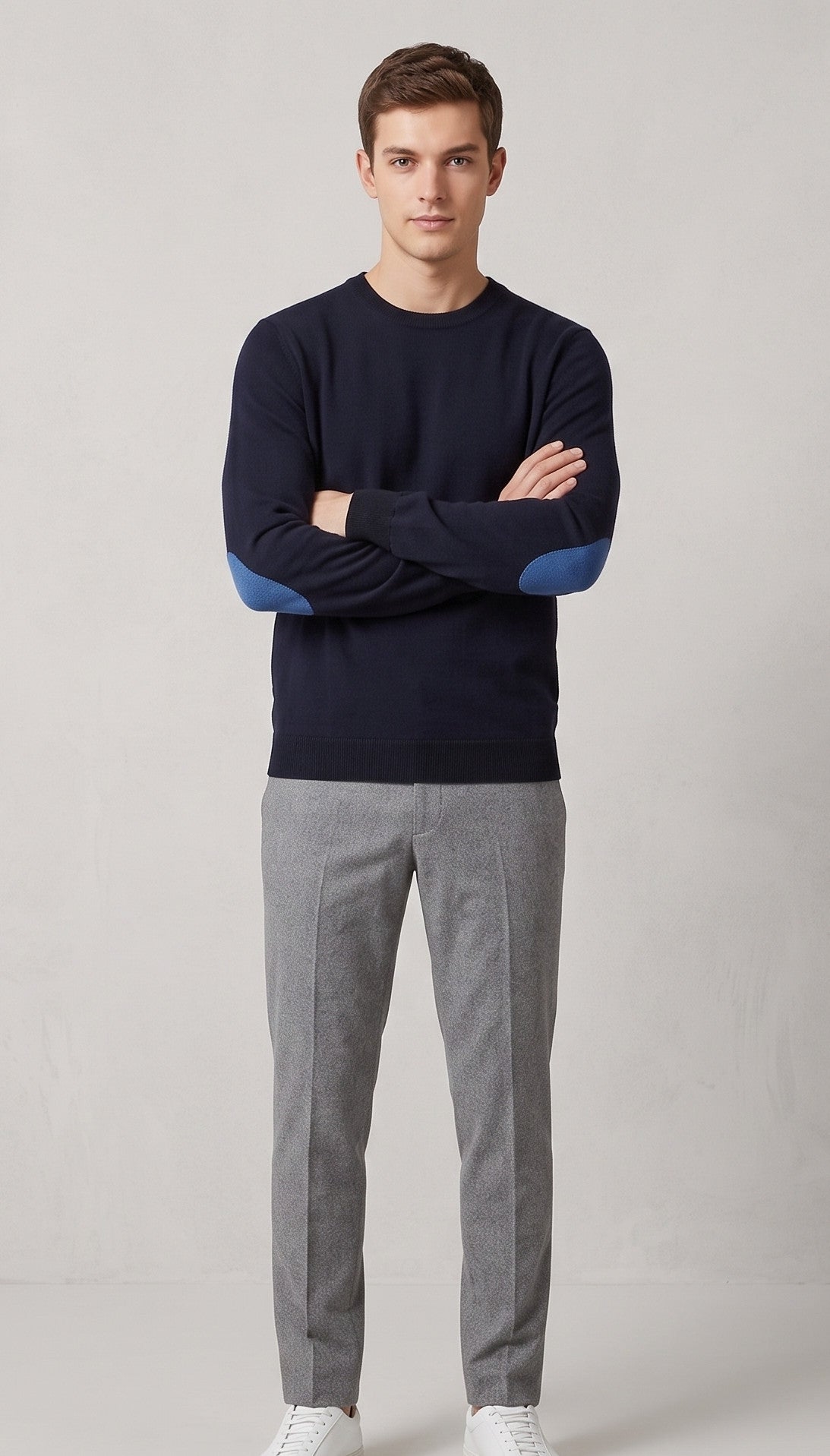 Sun 68 Maglia Uomo Misto Lana Blu Scuro