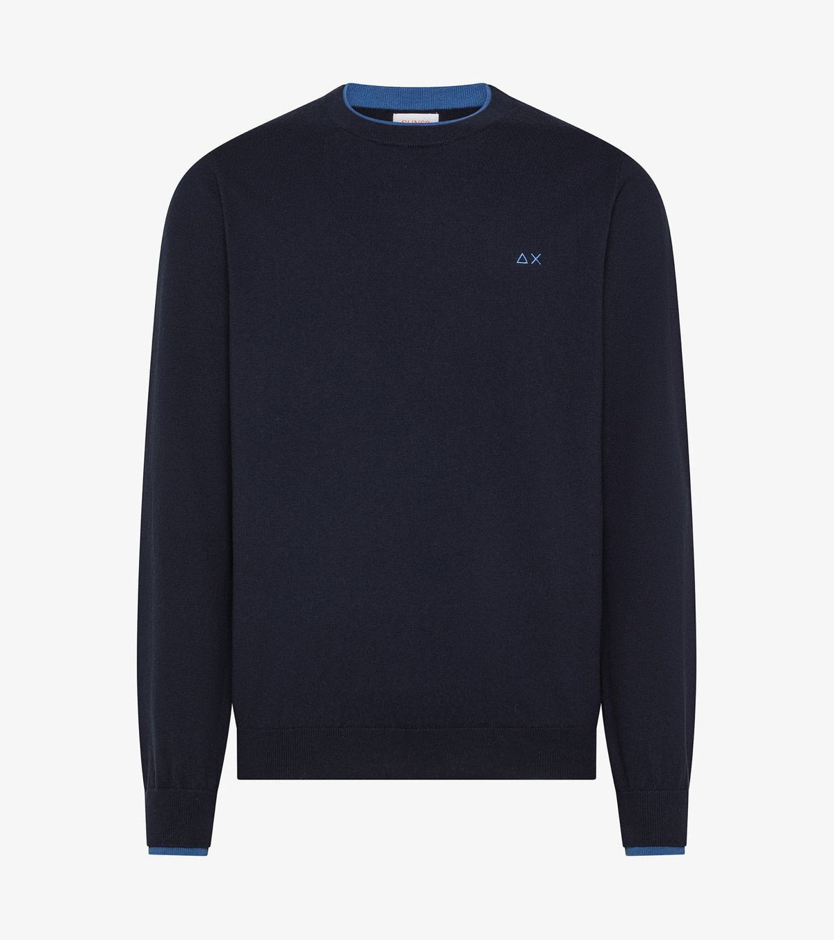 Sun 68 Maglia Uomo Misto Lana Blu Scuro