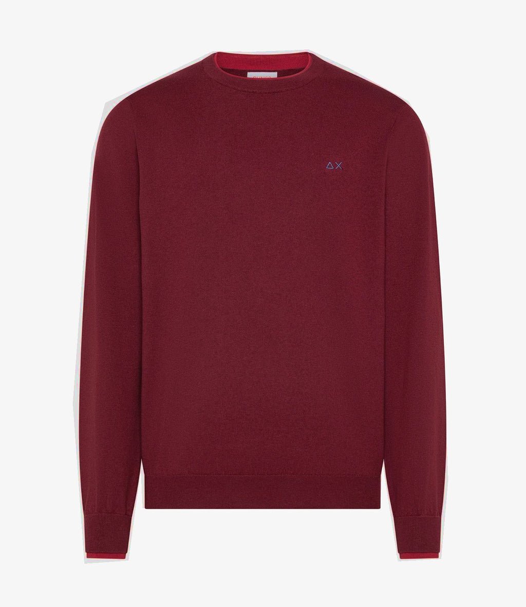 Sun 68 Maglia Uomo Misto Lana Bordeaux