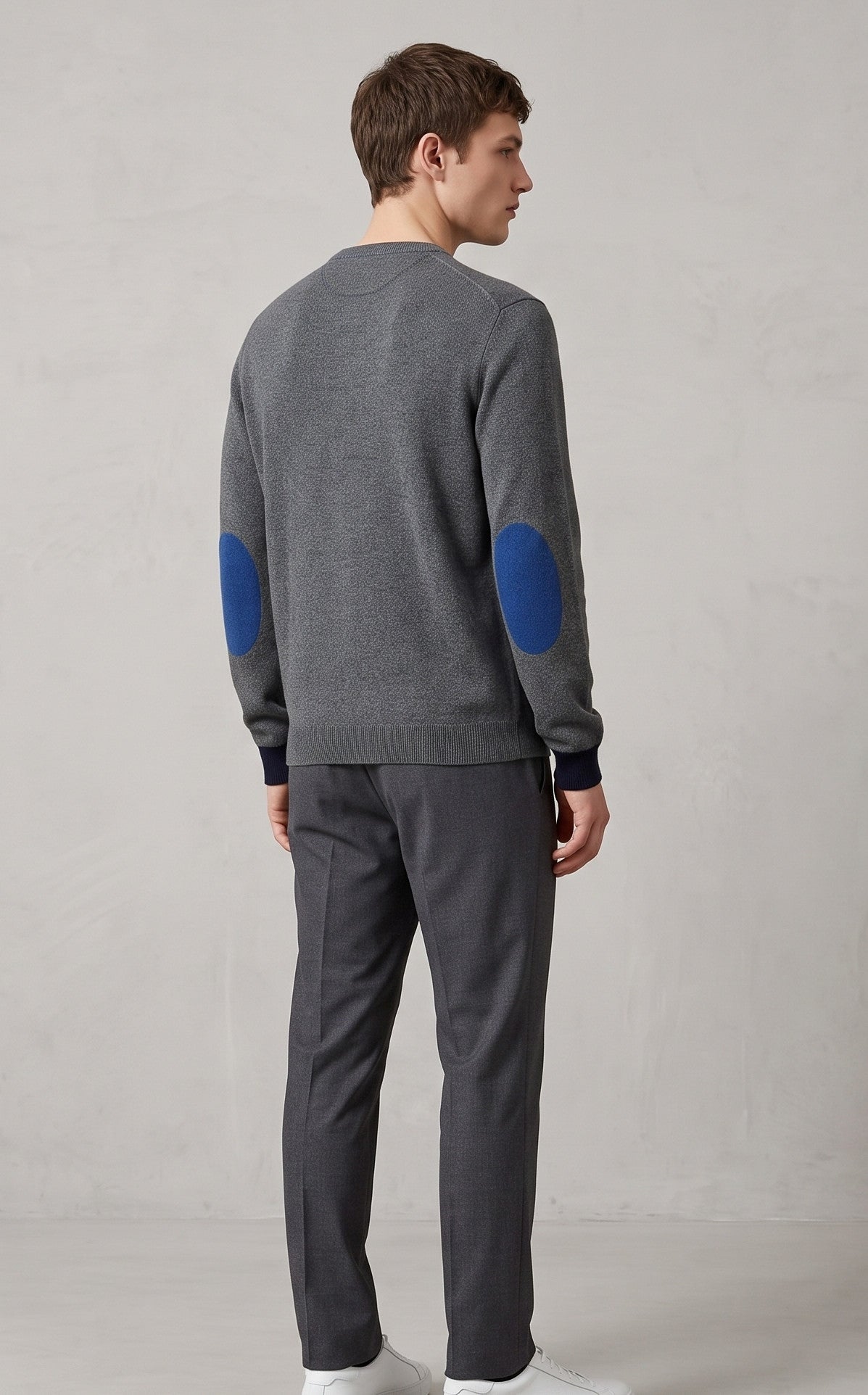 Sun 68 Maglia Uomo Misto Lana Grigio Scuro