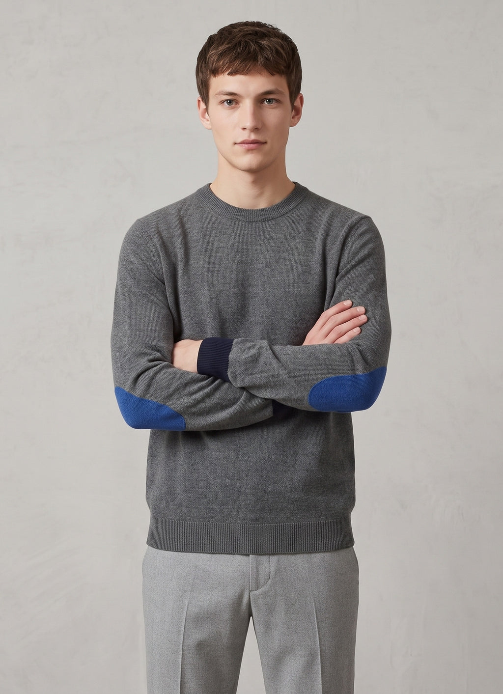 Sun 68 Maglia Uomo Misto Lana Grigio Scuro