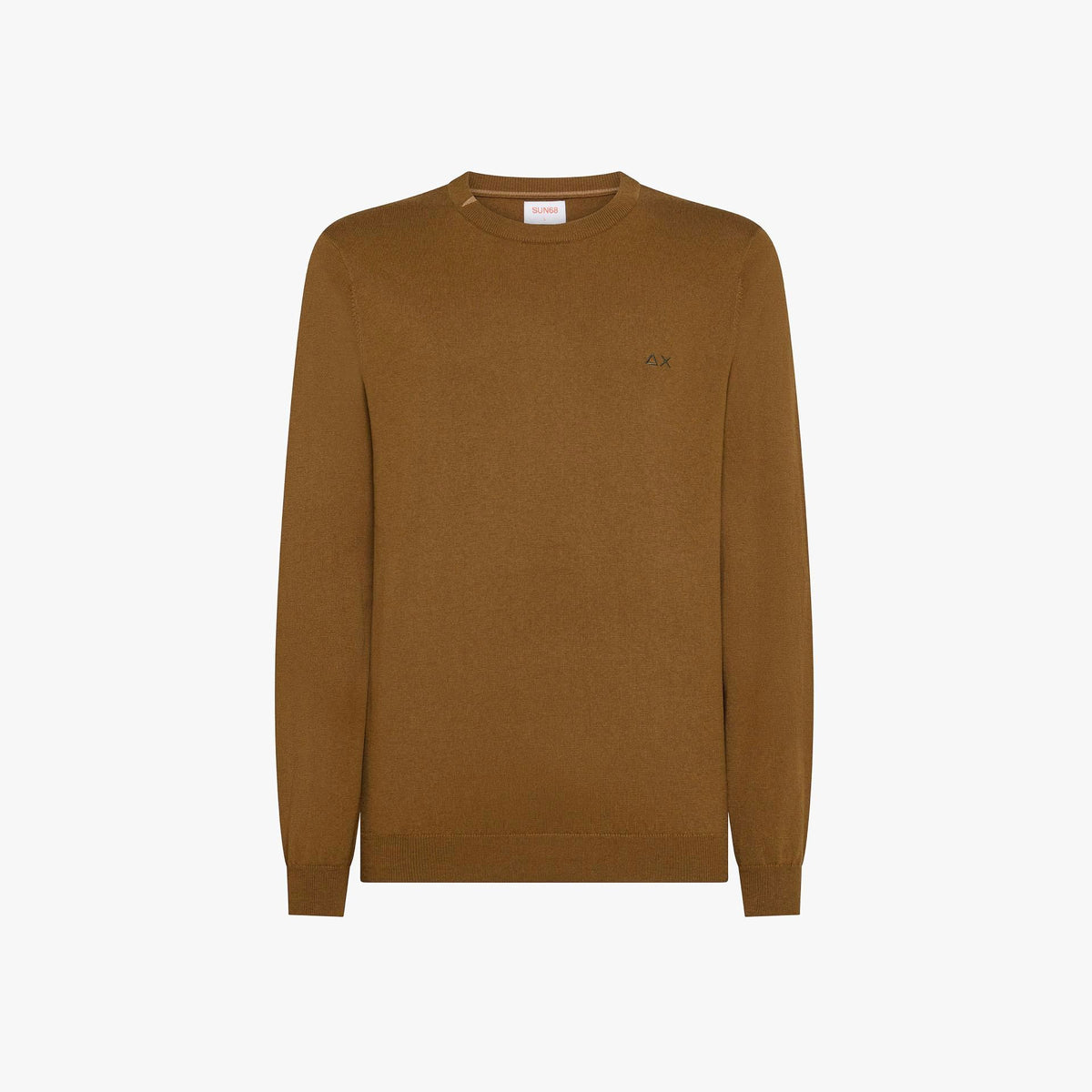 Sun 68 Maglia Uomo Misto Lana Marrone Chiaro
