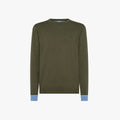 Sun 68 Maglia Uomo Misto Lana Verde Militare