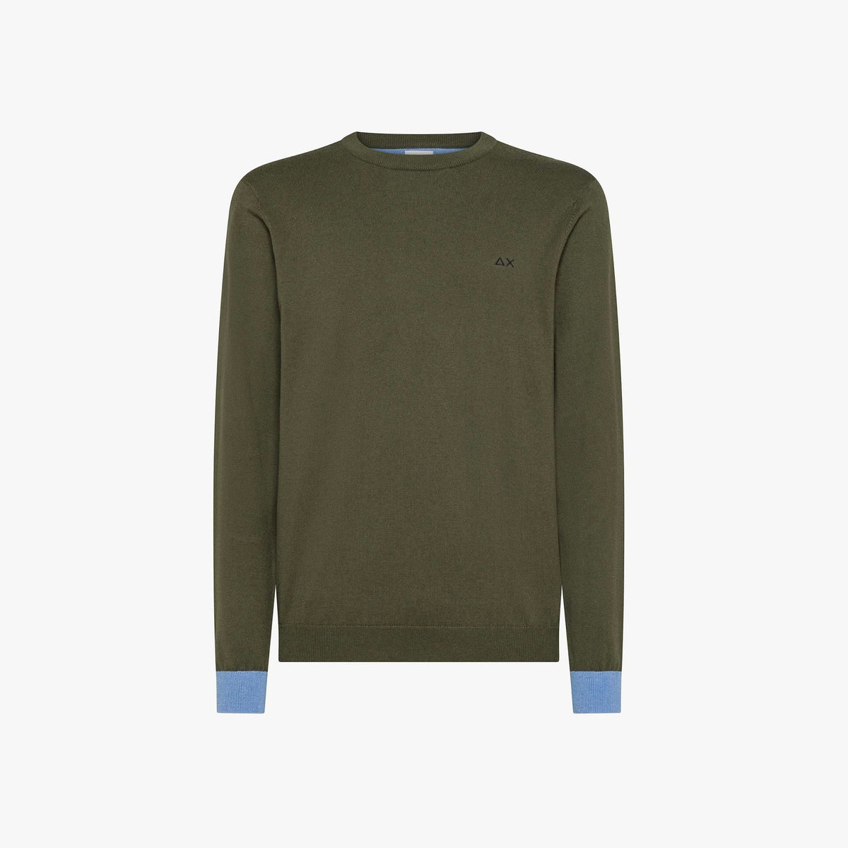 Sun 68 Maglia Uomo Misto Lana Verde Militare