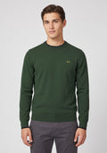 Sun 68 Maglia Uomo Misto Lana Verde Scuro