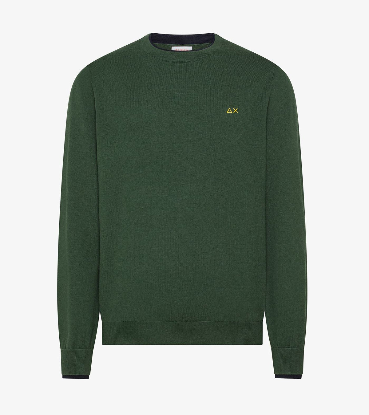 Sun 68 Maglia Uomo Misto Lana Verde Scuro