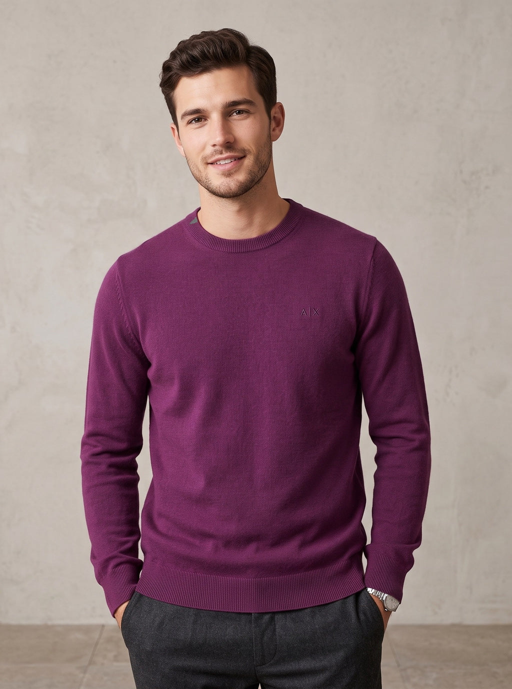 Sun 68 Maglia Uomo Misto Lana Wine