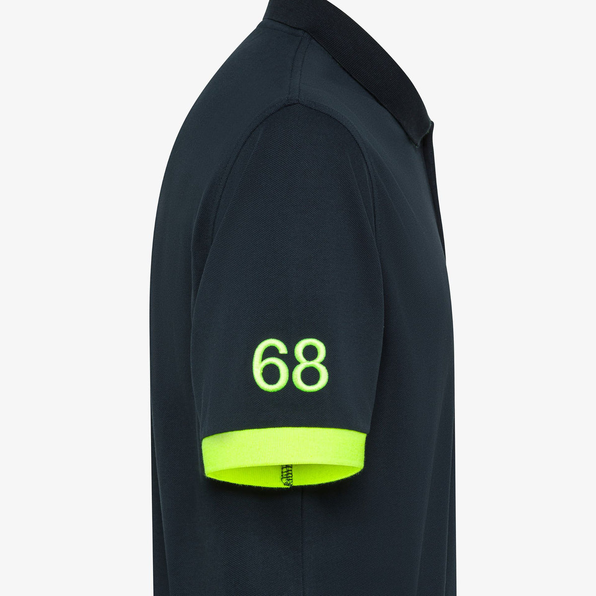 Sun 68 Polo Uomo Big Logo Fluo Blu Scuro