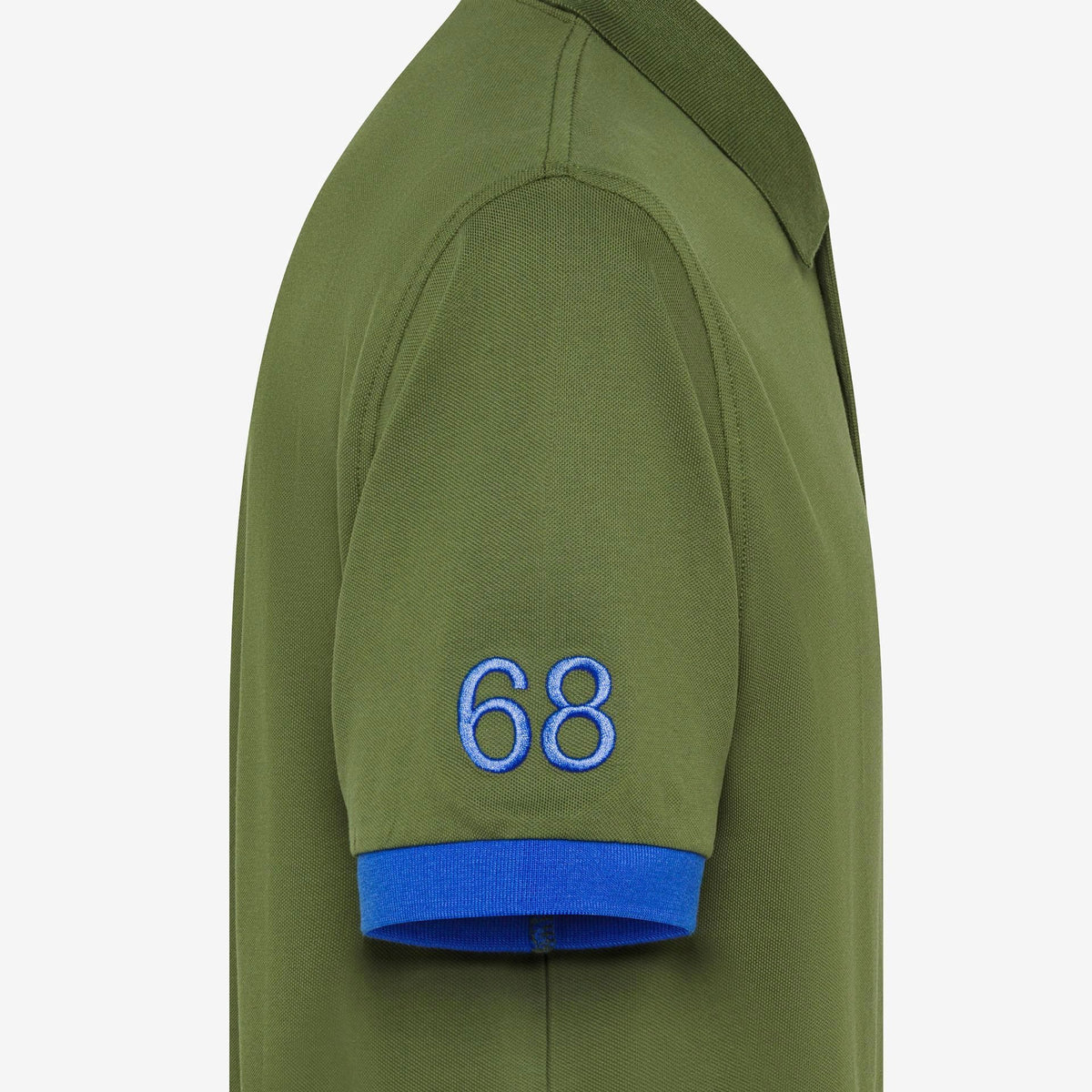 Sun 68 Polo Uomo Big Logo Fluo Verde Militare