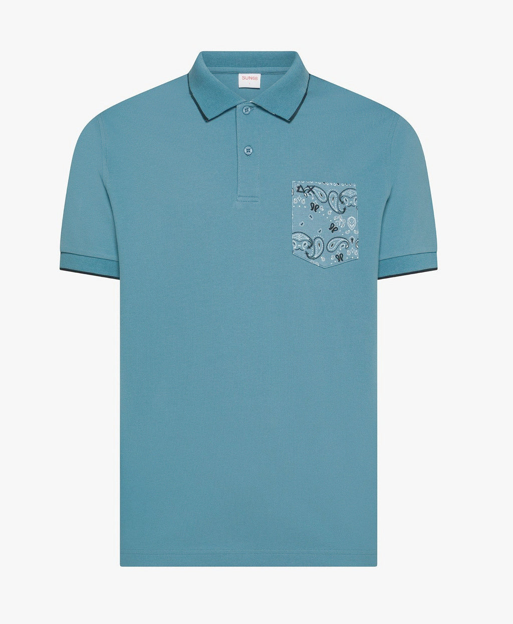 Sun 68 Polo Uomo Pocket Avion Scuro