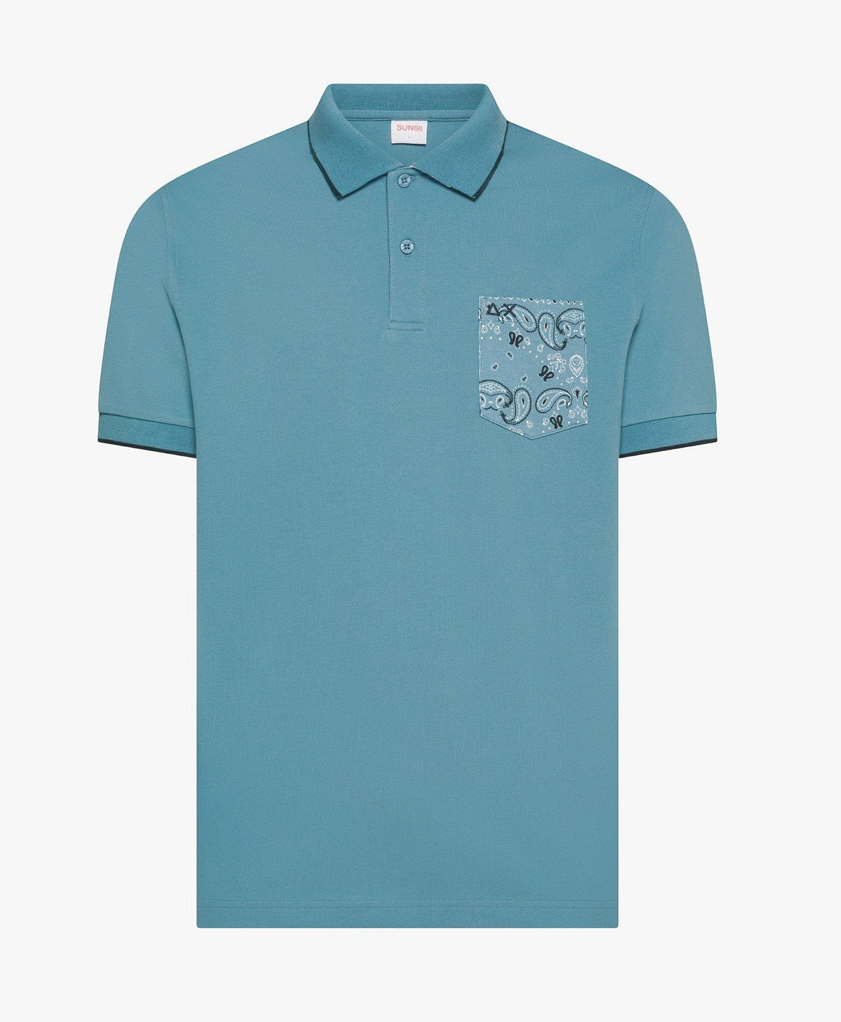 Sun 68 Polo Uomo Pocket Avion Scuro