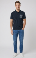 Sun 68 Polo Uomo Pocket Blu Scuro