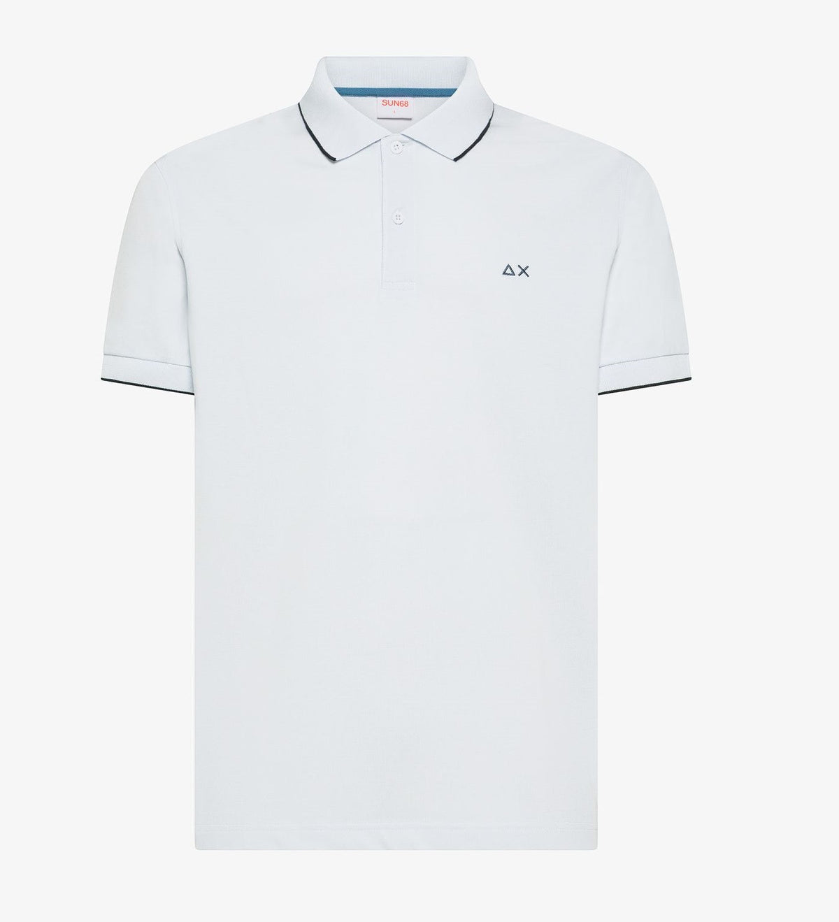 Sun 68 Polo Uomo Small Stripes Bianco