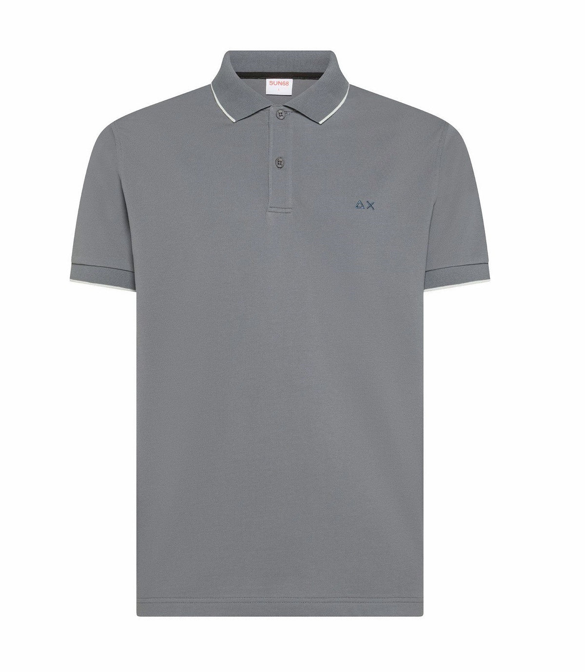 Sun 68 Polo Uomo Small Stripes Grigio