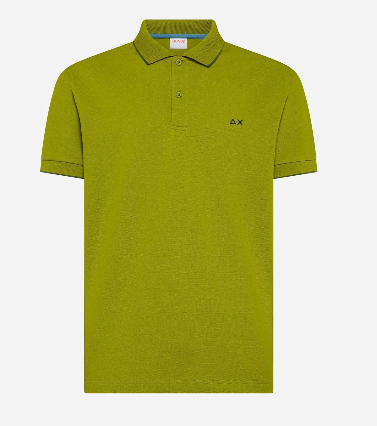 Sun 68 Polo Uomo Small Stripes Verde Oliva