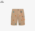 Sun 68 Bermuda Uomo Cotone Stretch Cammello Ricami Fiori