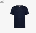 Sun 68 T-Shirt Uomo Girocollo Lino Blu Scuro
