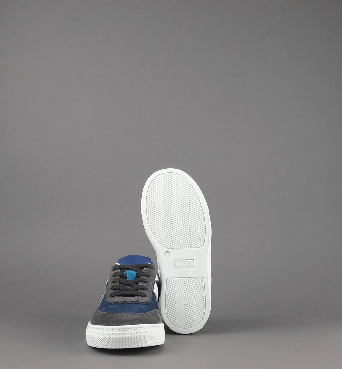 Tod's Sneakers Junior 06J Camoscio Blu/Grigio Fascia Logata