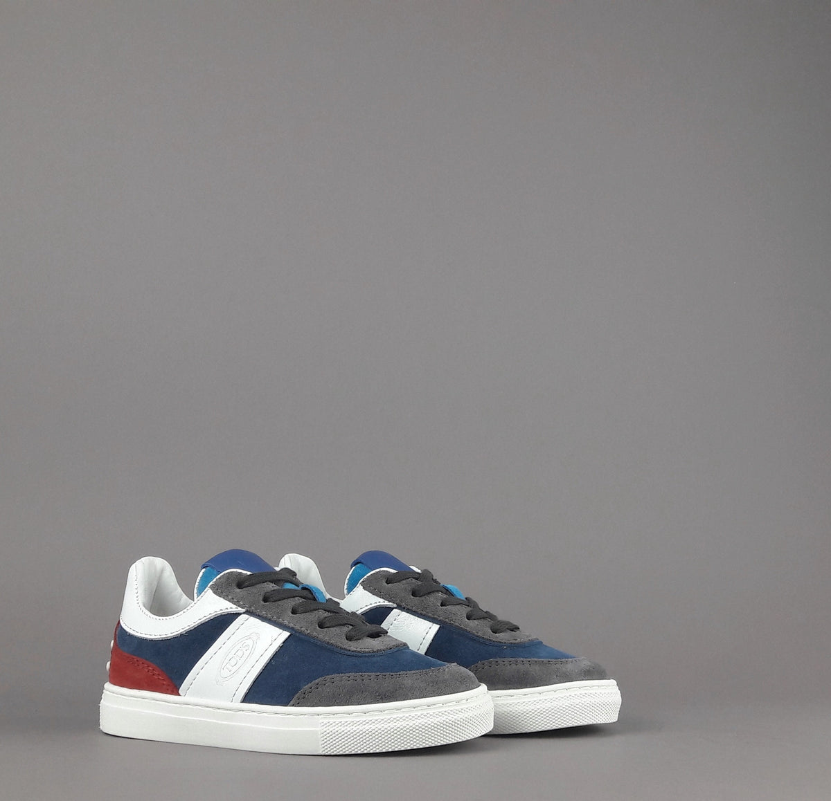 Tod's Sneakers Junior 06J Camoscio Blu/Grigio Fascia Logata