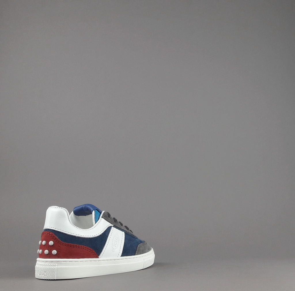 Tod's Sneakers Junior 06J Camoscio Blu/Grigio Fascia Logata